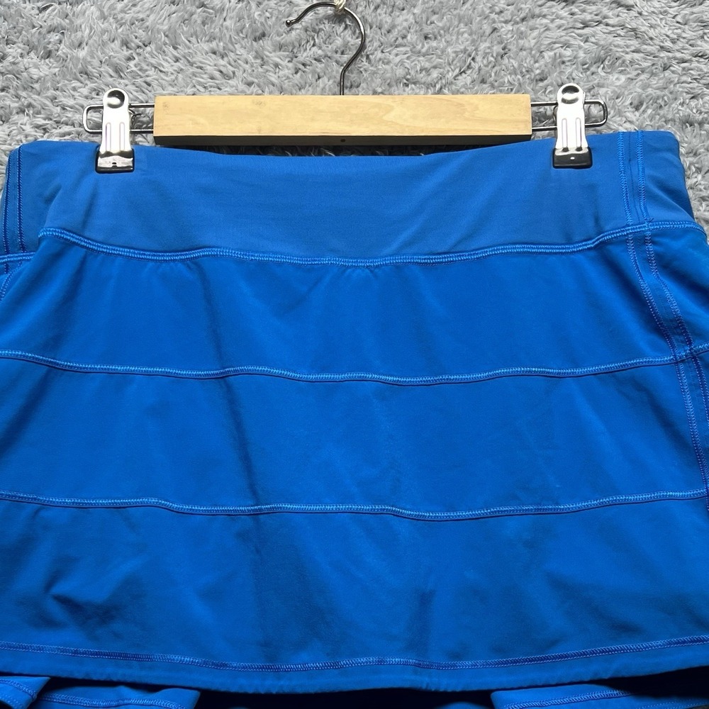 Lululemon Skort Womens 10 Blue Pace Rival Mid Rise Skirt Running Tennis Golf - Picture 6 of 12